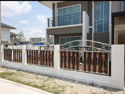 ประตูเลื่อนเหล็กดัดสแตนเลสจันทบุรี - sliding-wrought-iron-gate-chanthaburi